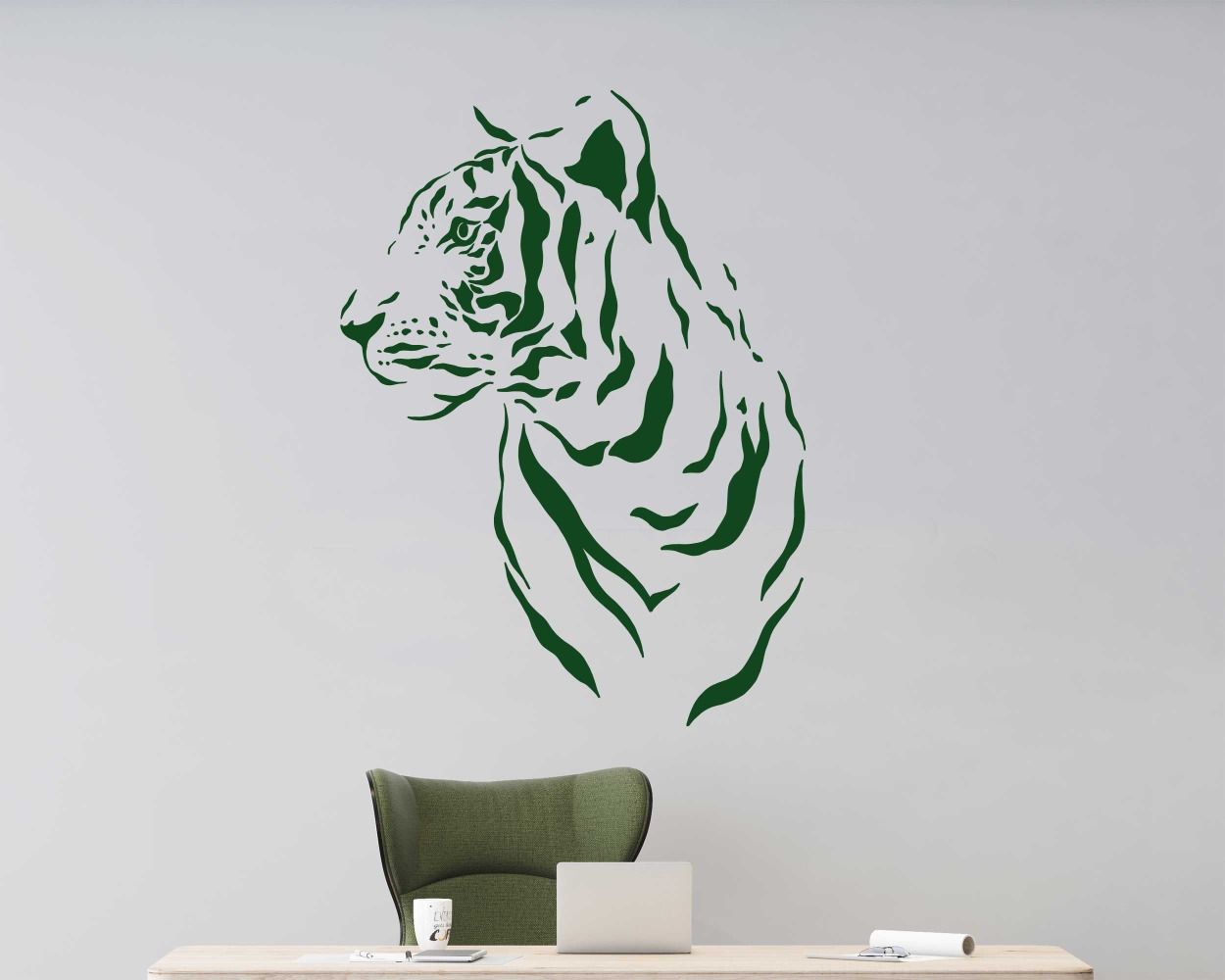 Tiger Face Jungle Animal Wall Decals