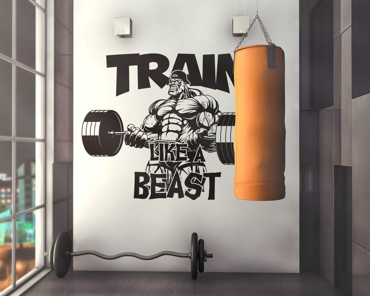 Custom Name With Gym Quotes Wall Decals for Gym Decor 