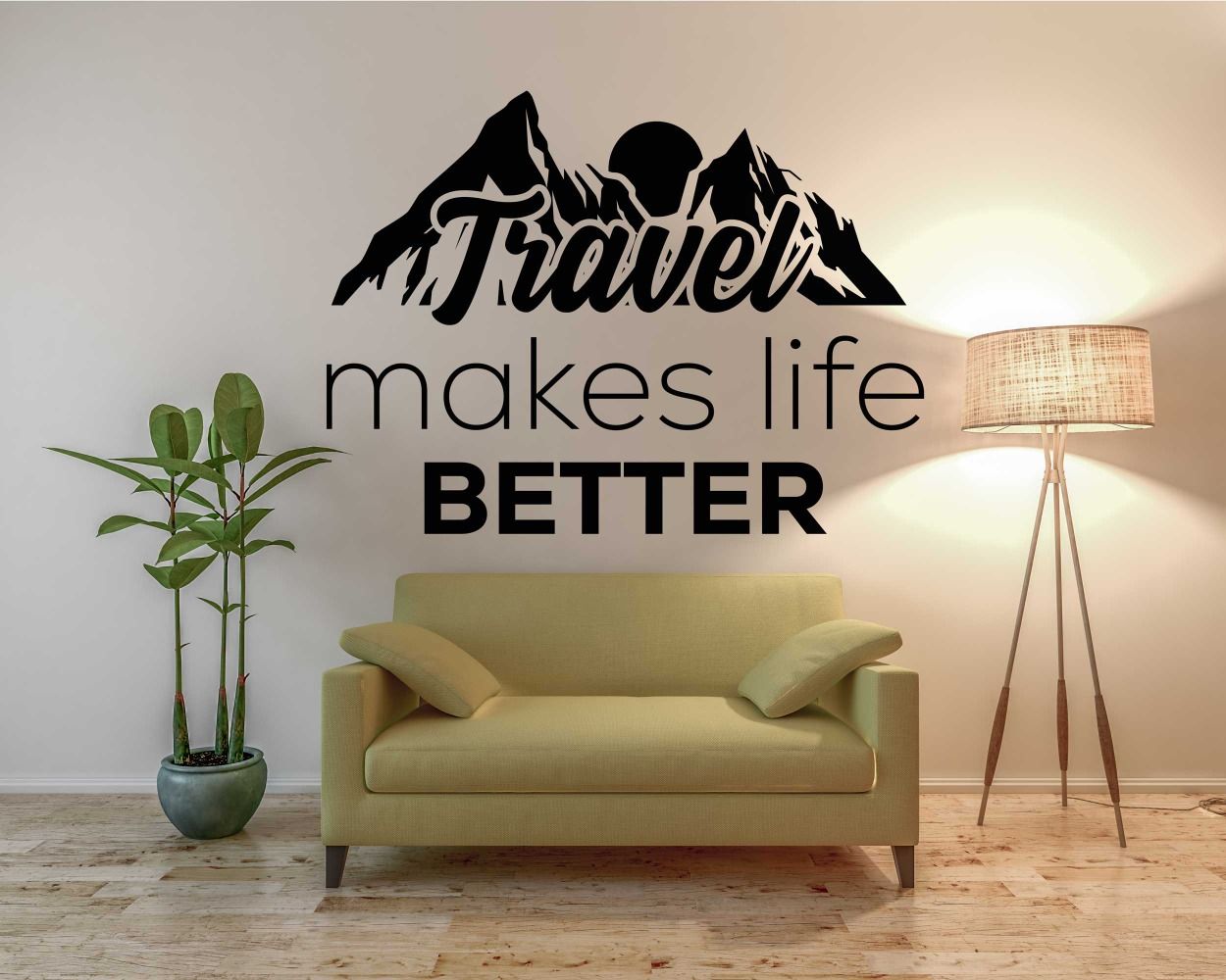 Travel Makes Life Better Motivational Quotes Wall Stickers