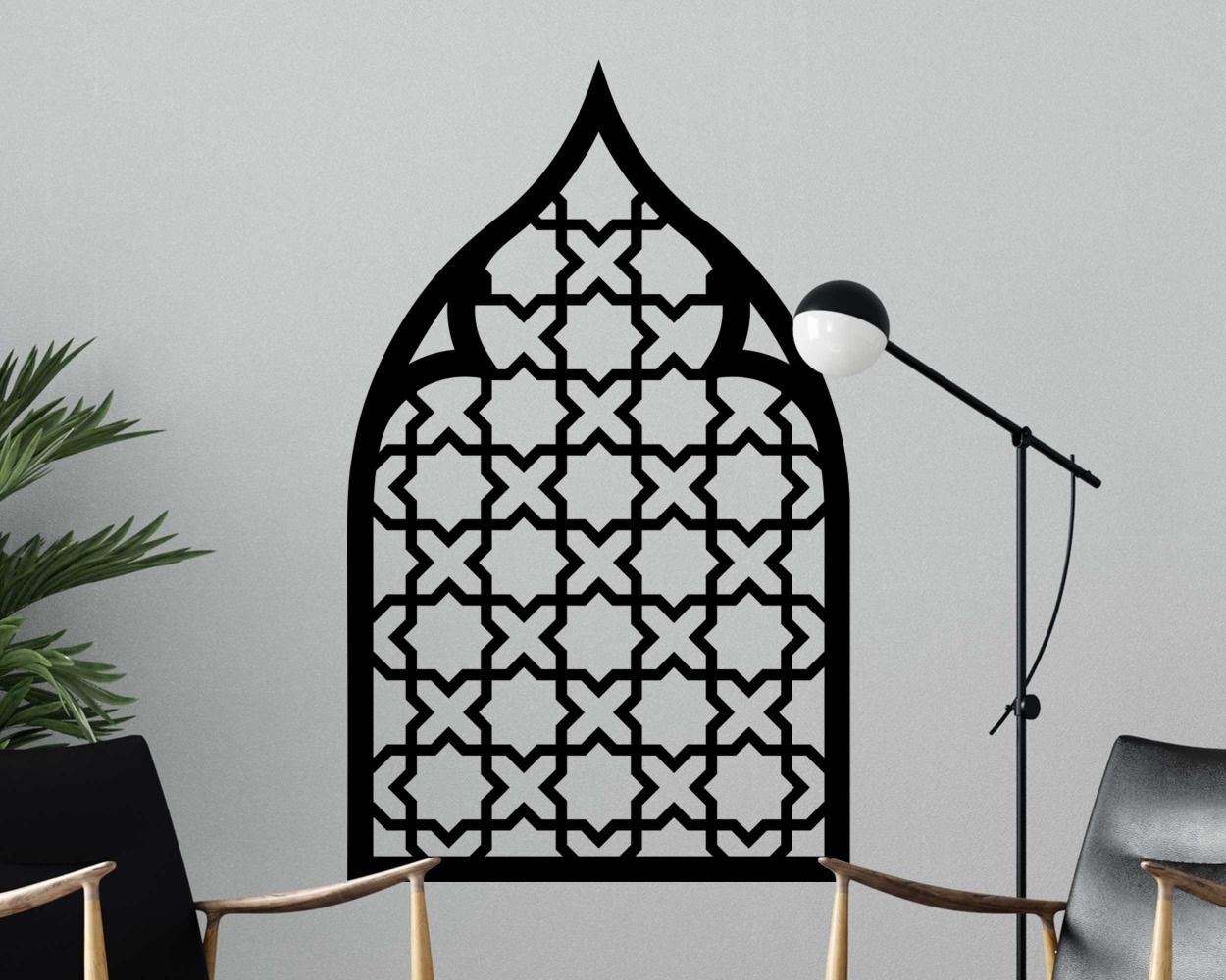 Best Beautiful Window Frame Arabic Icon Design Pattern Arch Wall Decals 