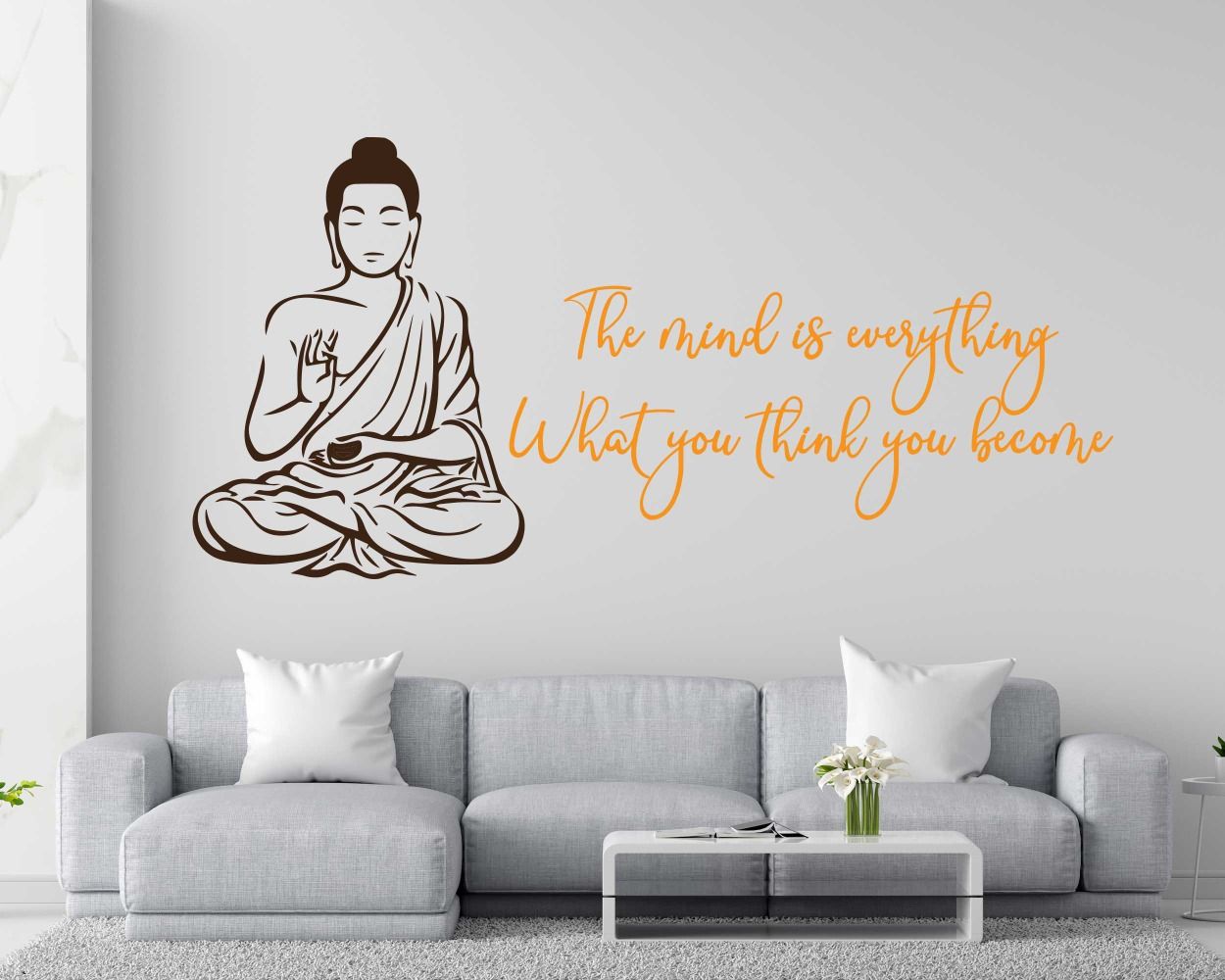Mind Set Is Everything Yoga Quotes Wall Decals