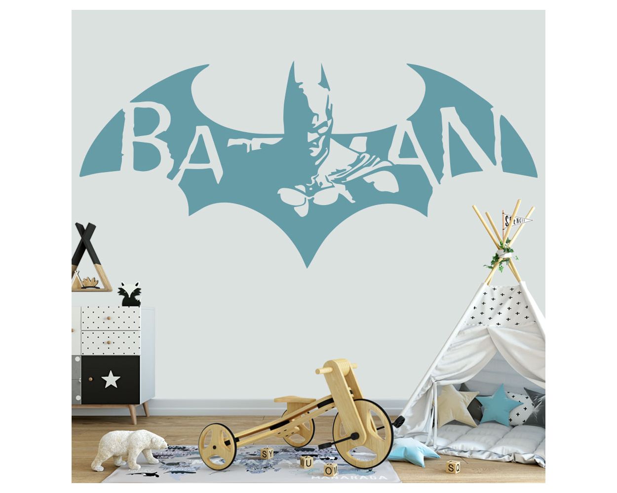 Flying Batman Vinyl Wall Sticker | Huetion