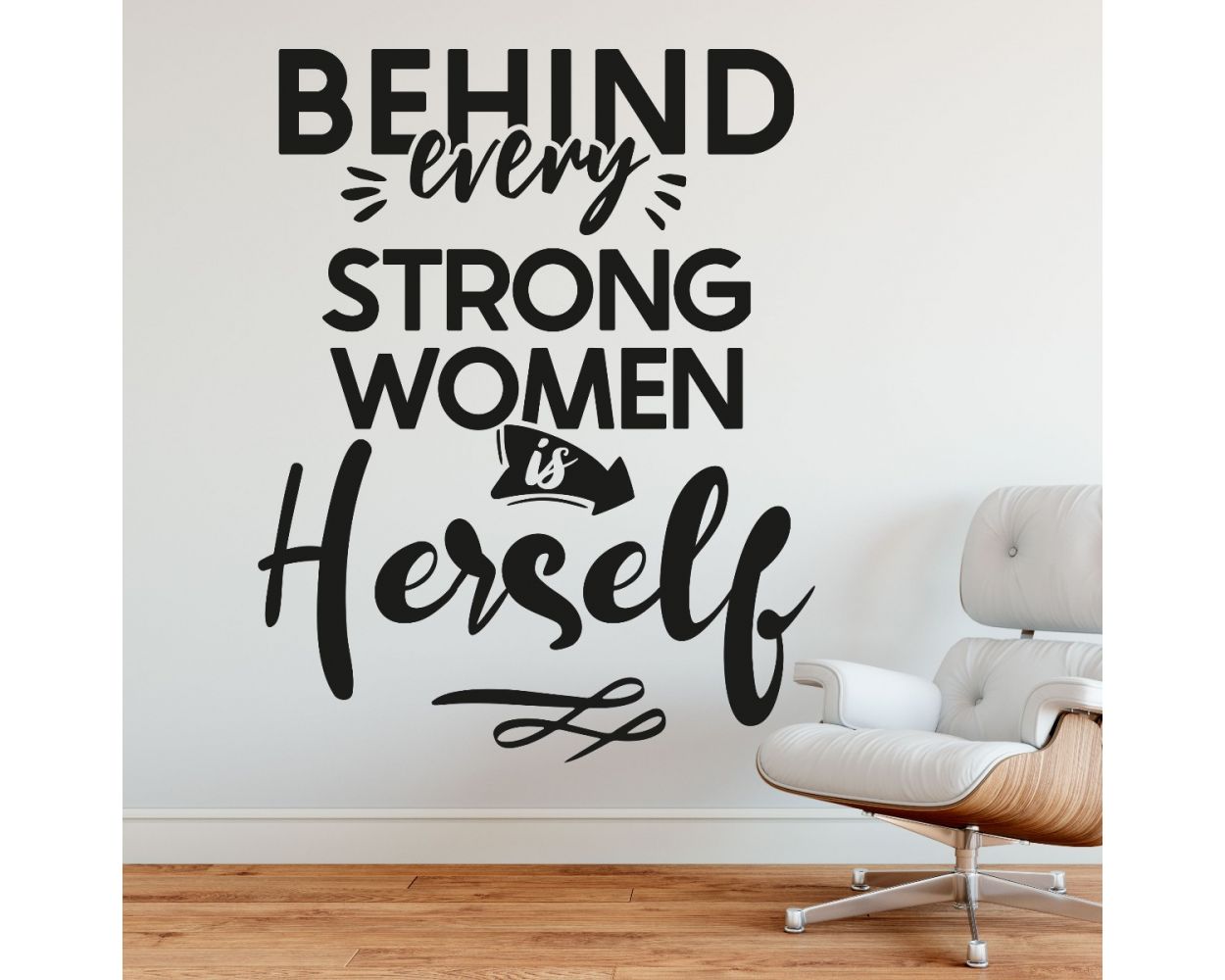 Strong Women Motivational Workplace Quote Wall Stickers