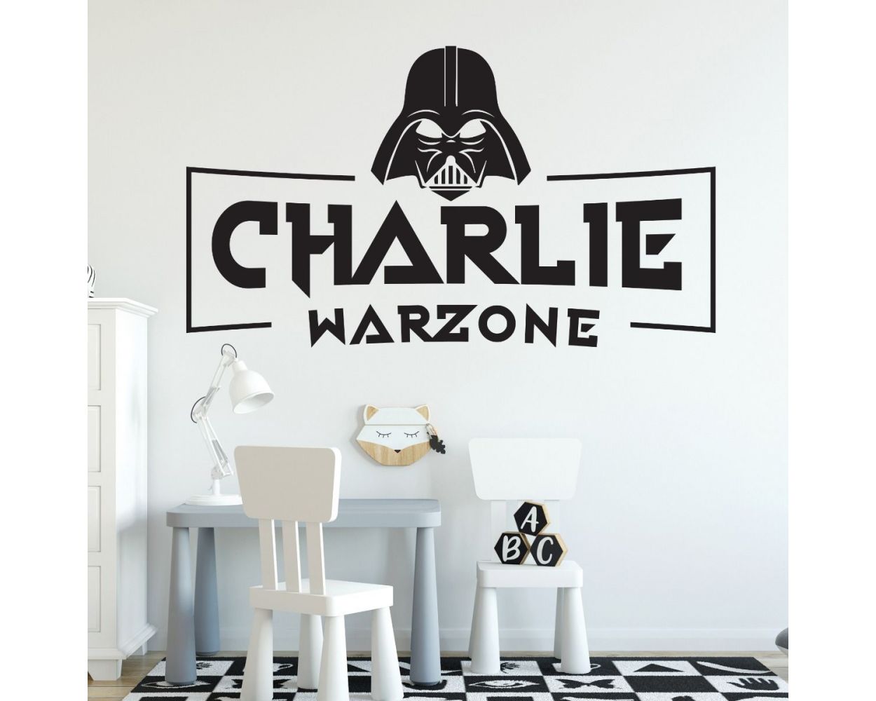 Childrens Personalised Name Wall Stickers OVERWATCH gaming Bedroom 2 