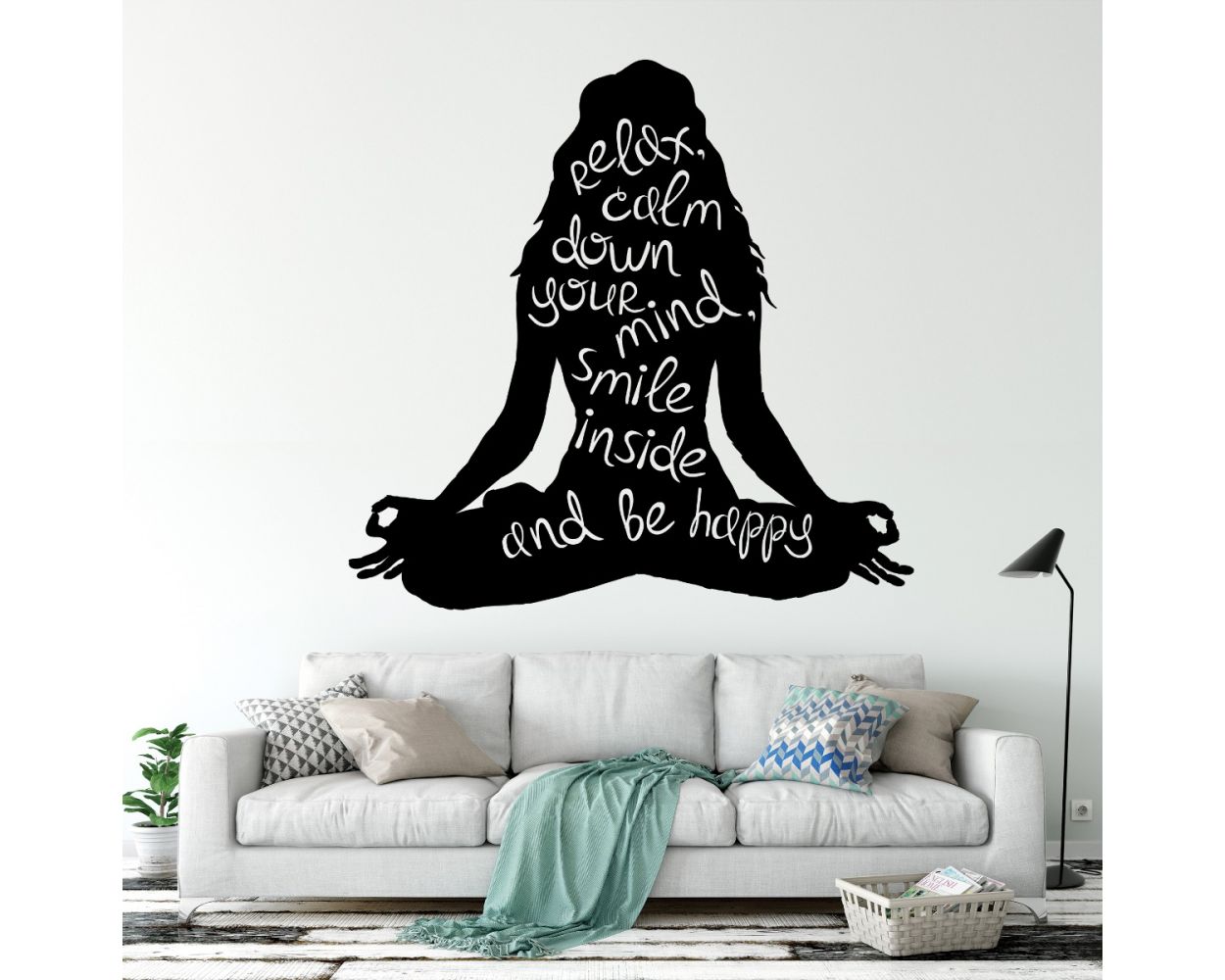 Positive Motive Yoga Quotes Wall Sticker for Wall Decor