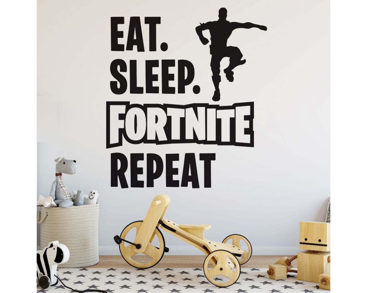 Fortnite Teen Boy's Room Game Room Movie Room Wall Decal Eat Sleep Play Fortnite 