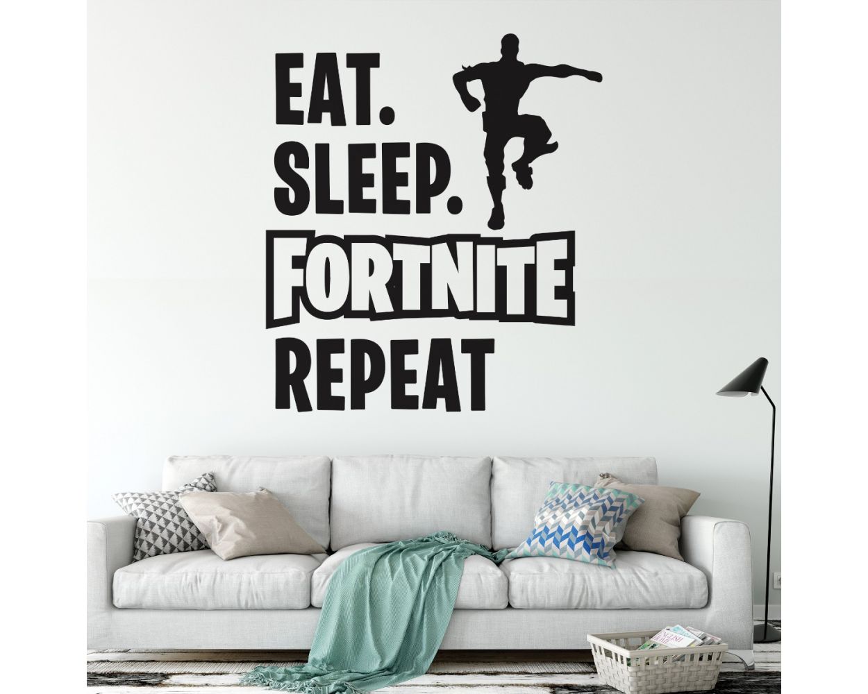 Fortnite Teen Boy's Room Game Room Movie Room Wall Decal Eat Sleep Play Fortnite 