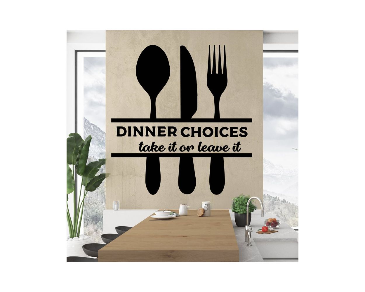 Dinner Choices Quotes Wall Decals for Kitchen Wall Decor