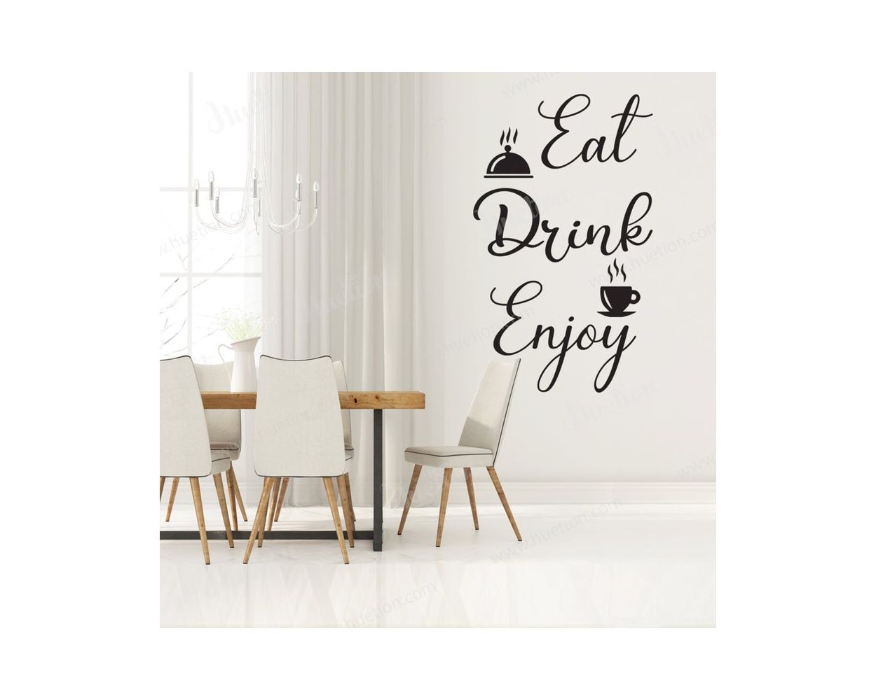 Eat Drink Enjoy Quote Wall Decals for Kitchen Wall Decor