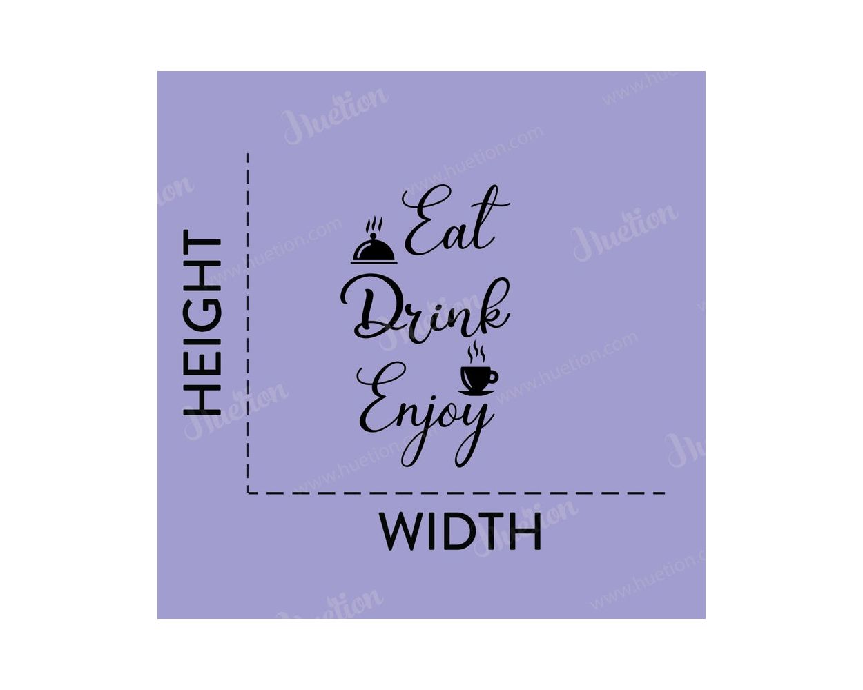 Eat Drink Enjoy Quote Wall Stickers for Kitchen Wall Decor. shop now