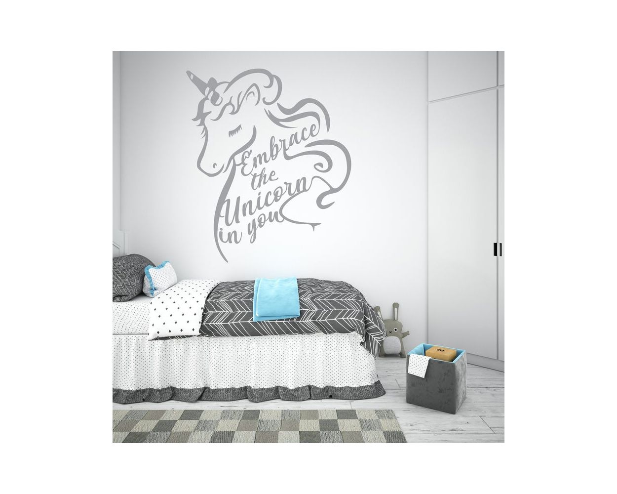 Embrace the unicorn in you Unicorn Quote Wall Sticker