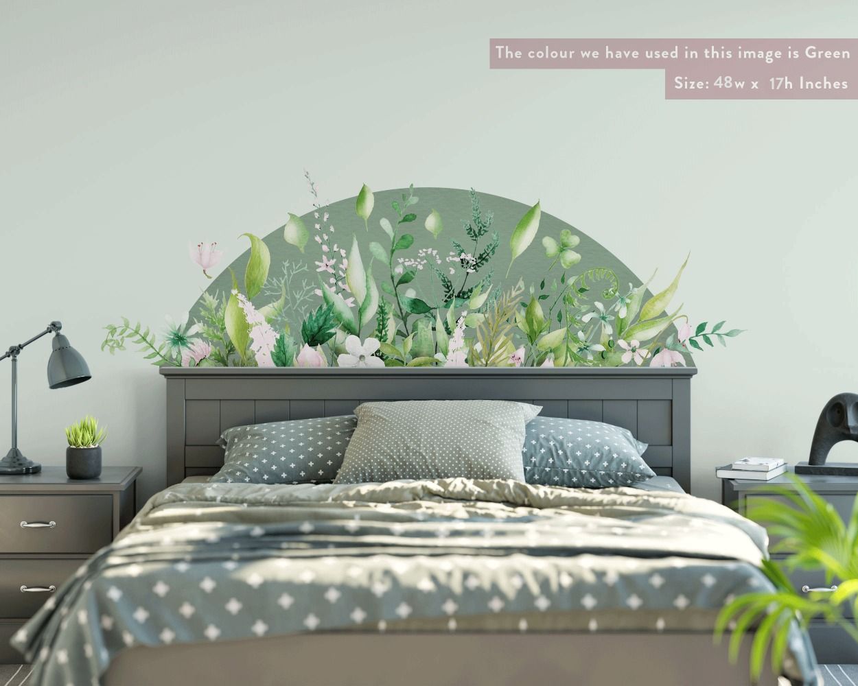 Best beautiful Floral Leaves Headboard Wall Decals