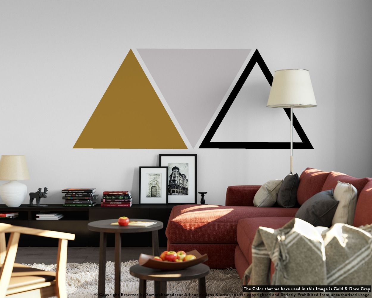 Best abstract Triangles Pattern Wall Decal Boho vinyl Wall decals
