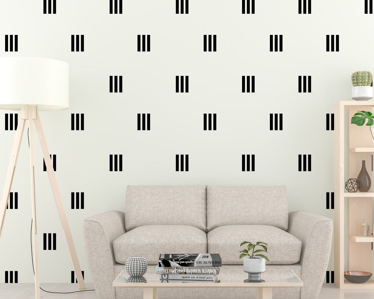 Cute and best styles Lines Pattern Wall Sticker Geometric Boho vinyl Wall stickers