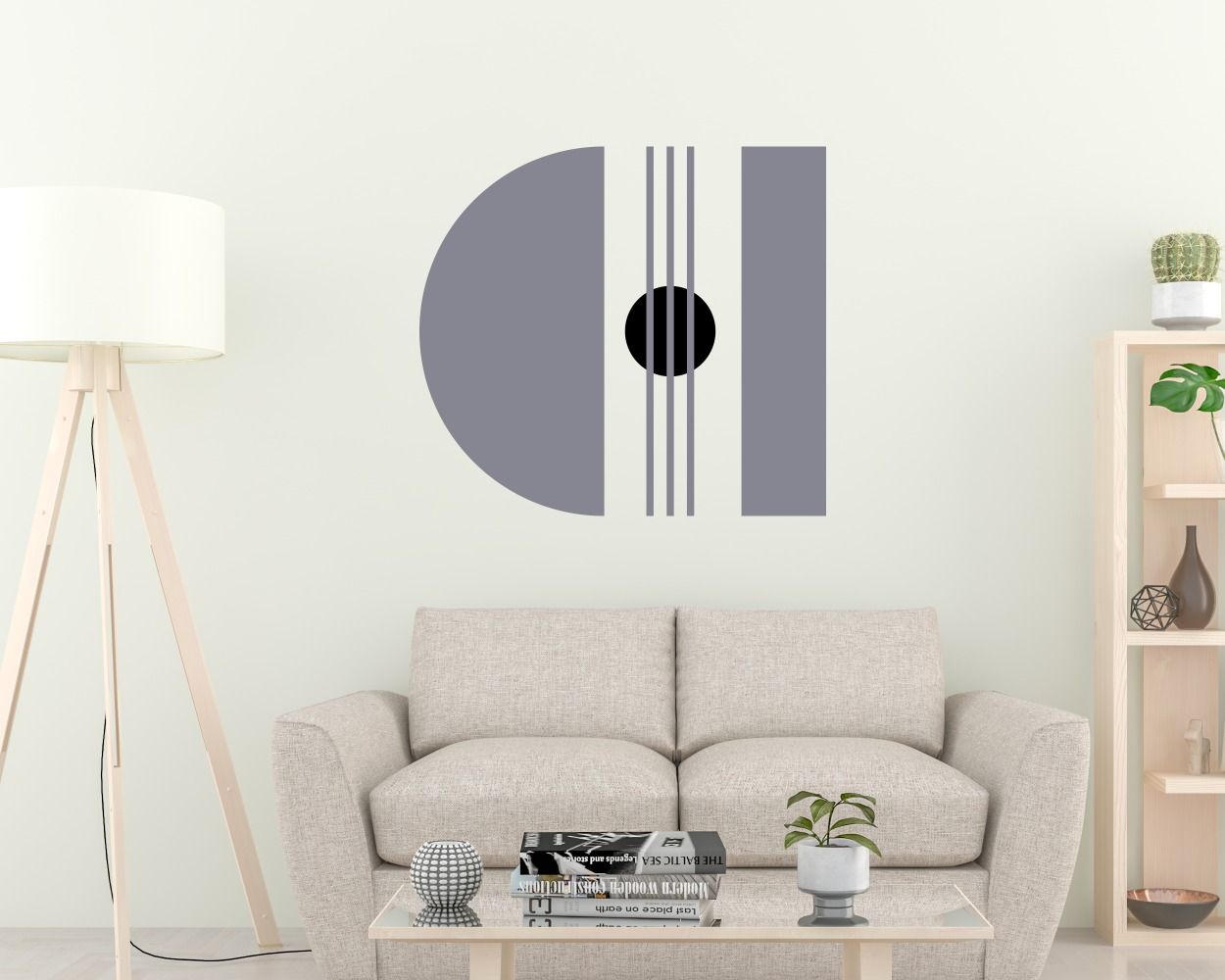cute and best styles half circles and circle with lines boho shapes vinyl wall decals