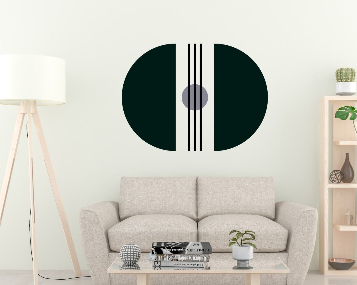 Best styles half and Full Circles with lines Boho Shapes vinyl Wall decals