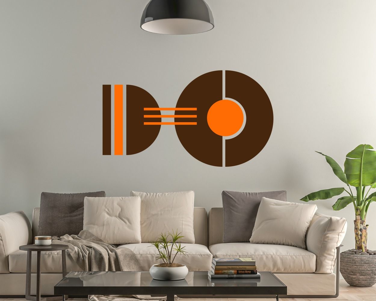 Cute and best styles half and Full Circles with lines Boho Shapes vinyl Wall Decals