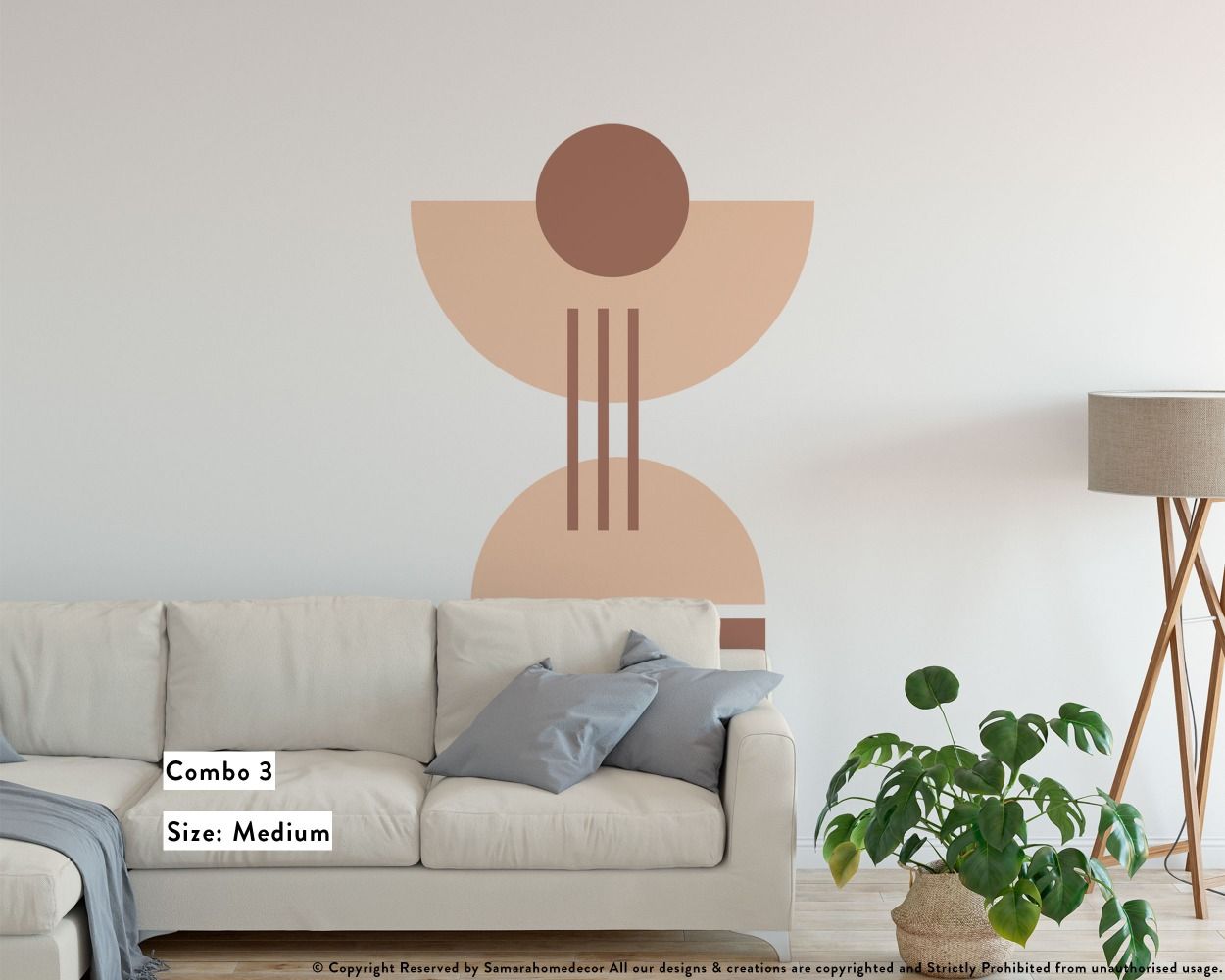 Best Beautiful Half and Full Circles with lines Boho Shapes Vinyl Wall Decals.