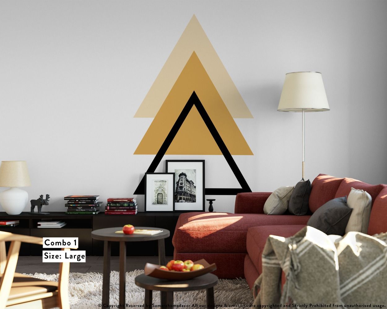 Best Abstract Boho Triangles Shapes Vinyl Wall Stickers