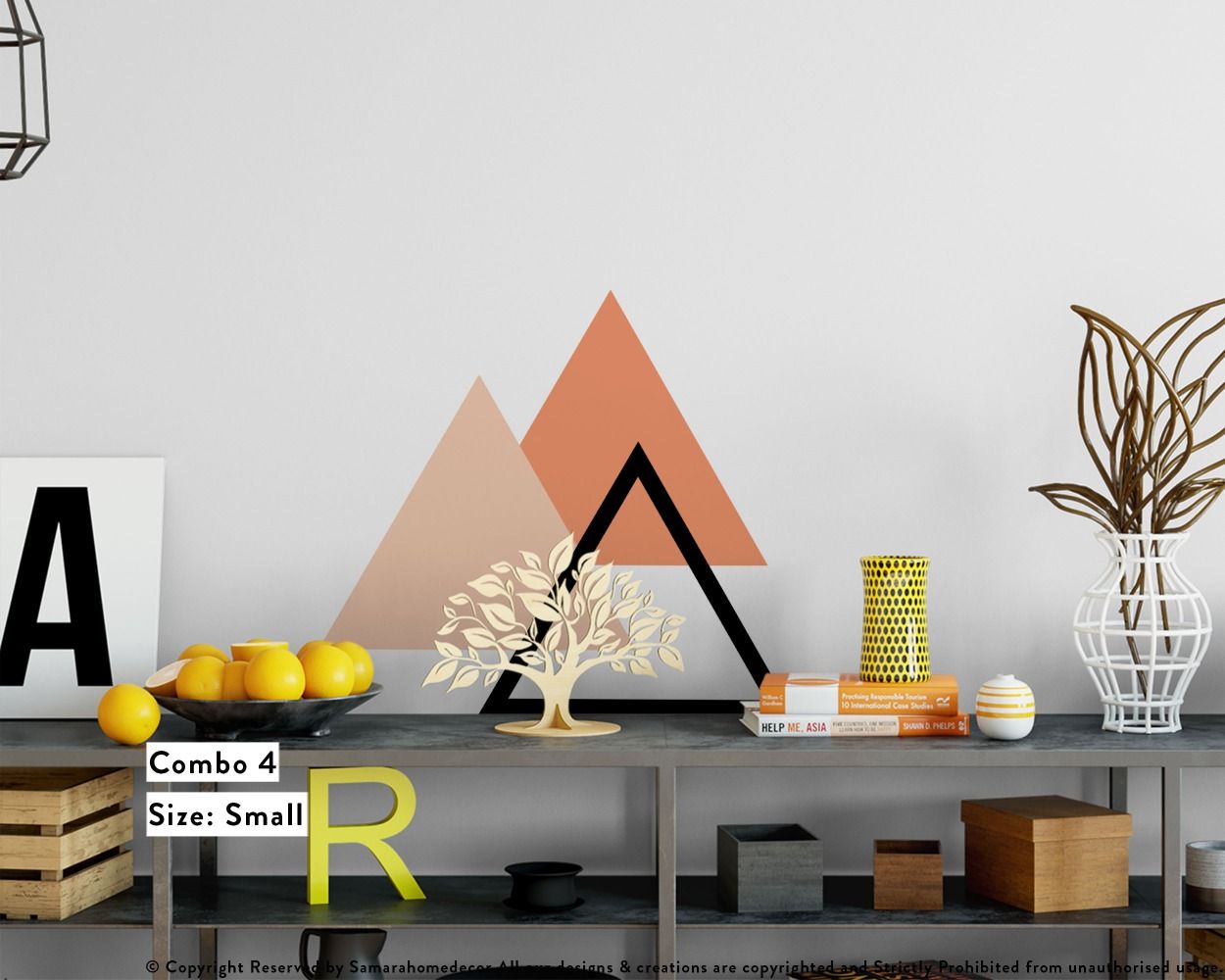 Best Abstract Boho Triangles Shapes Wall Stickers