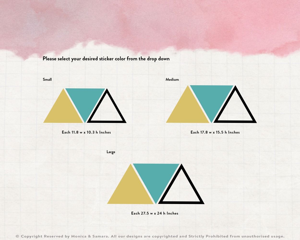 Abstract Boho Triangles Shapes Wall Decals