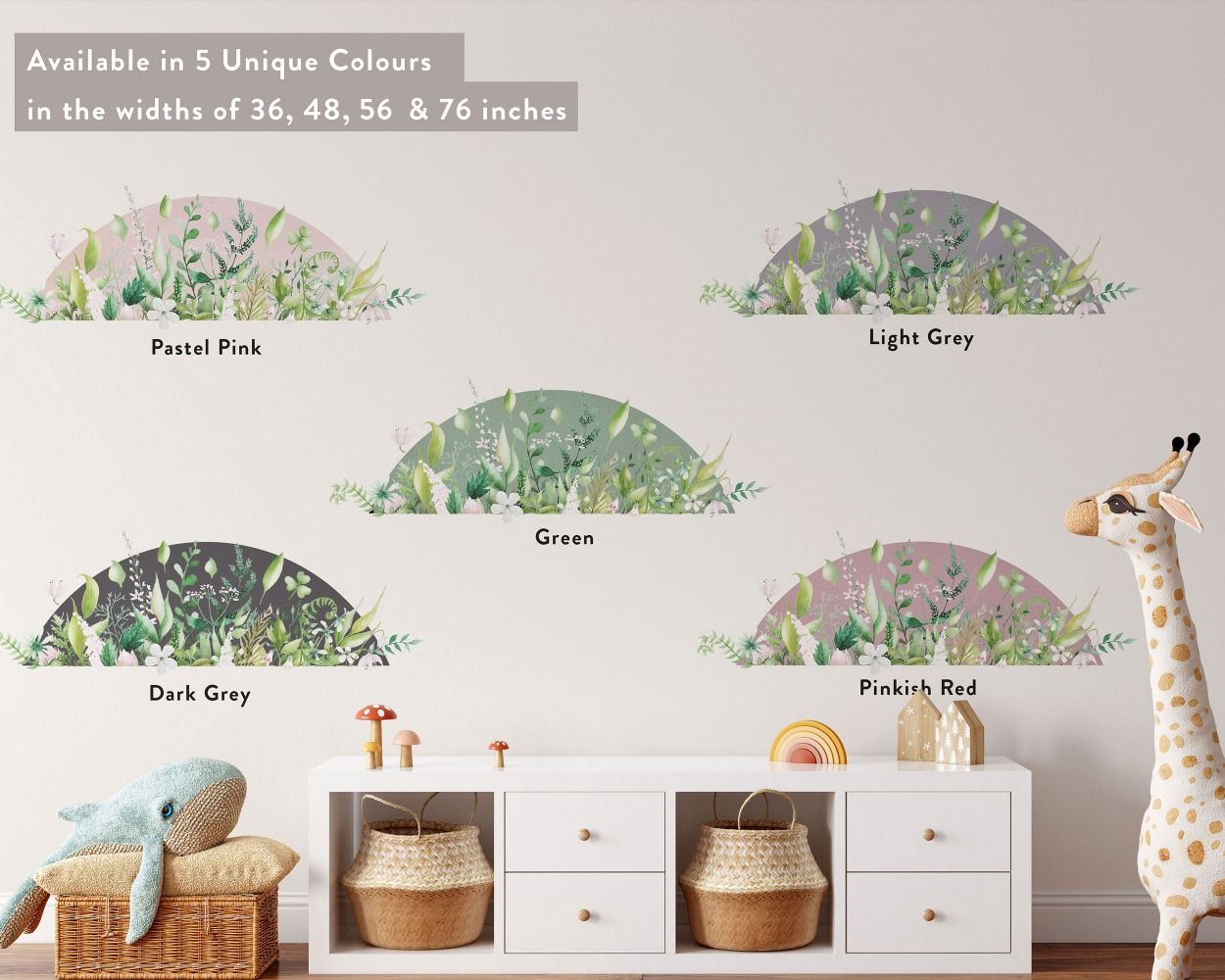 Best Floral Leaves Headboard Wall Stickers