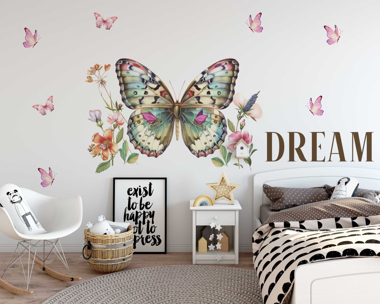Best Beautiful Dream Like a Butterfly Wall Stickers for Nature Inspired Bedroom Decoration