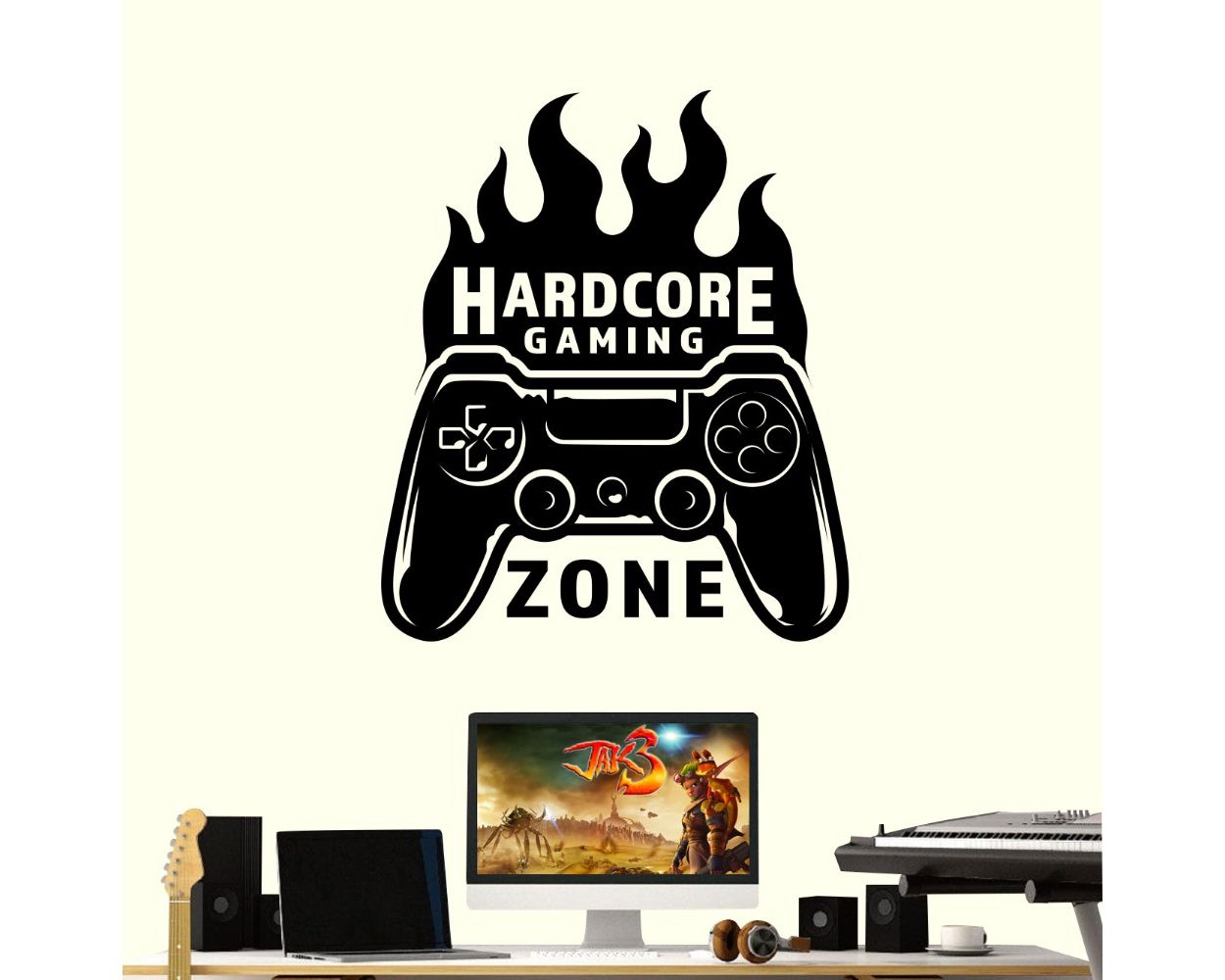 Gamer zone video game wall sticker