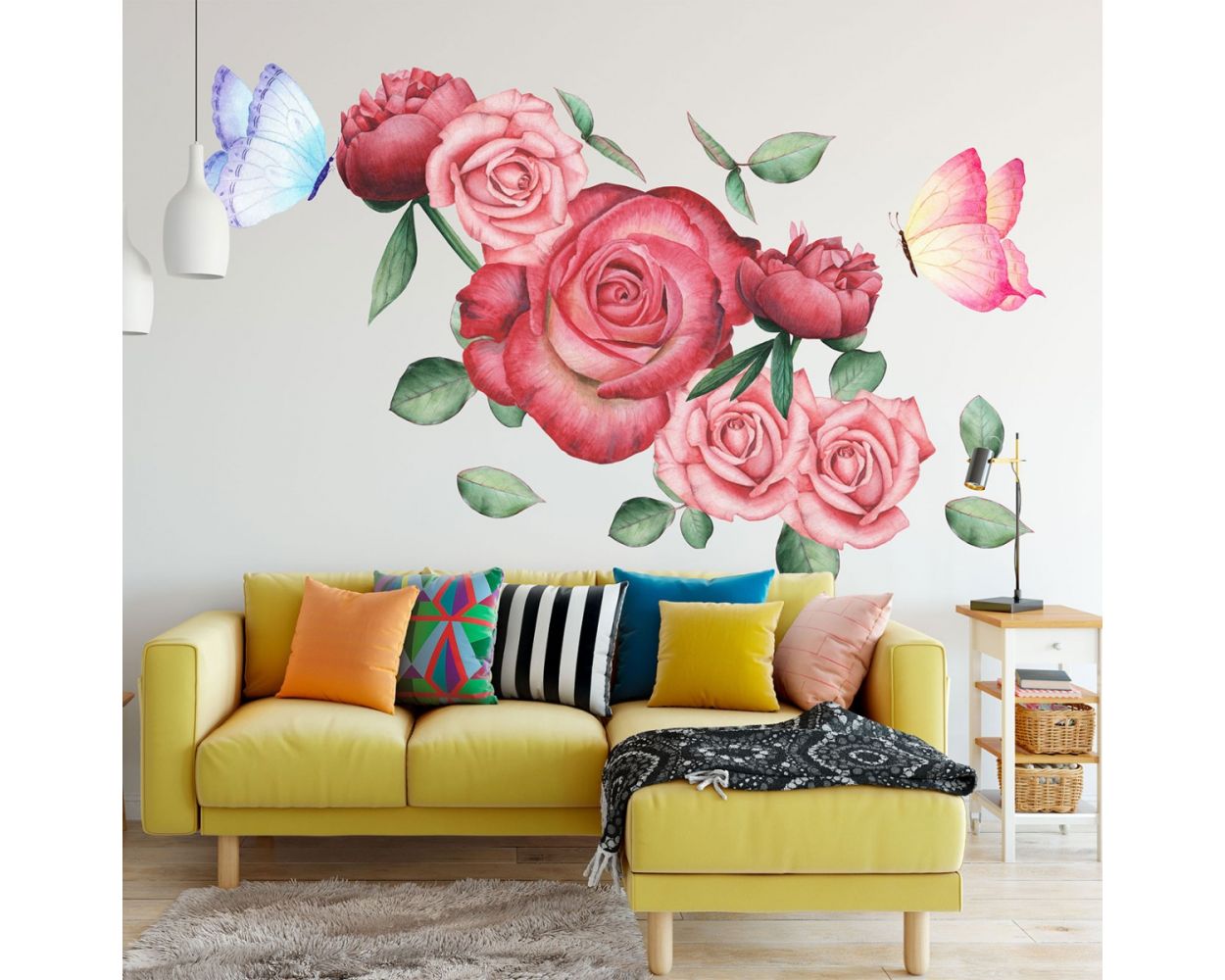Pink Floral Wall Stickers