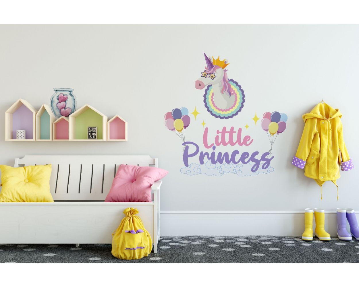 Cute & Beautiful Unicorn Vinyl Wall Stickers For Your Little Princess Room Wall Decor