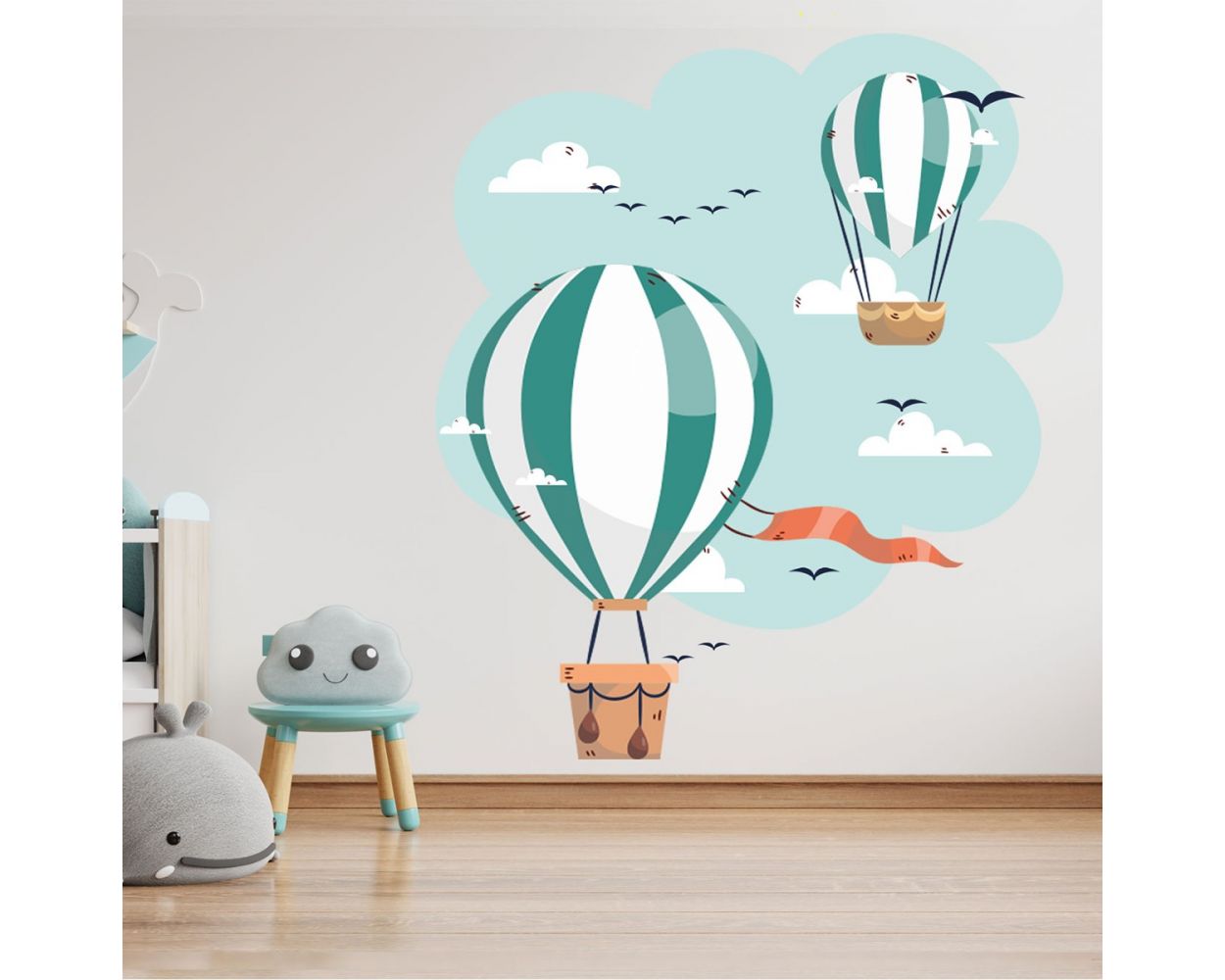 Cute & Best Beautiful Hot Air Balloon Vinyl Wall Decals for Bedroom Wall Decor