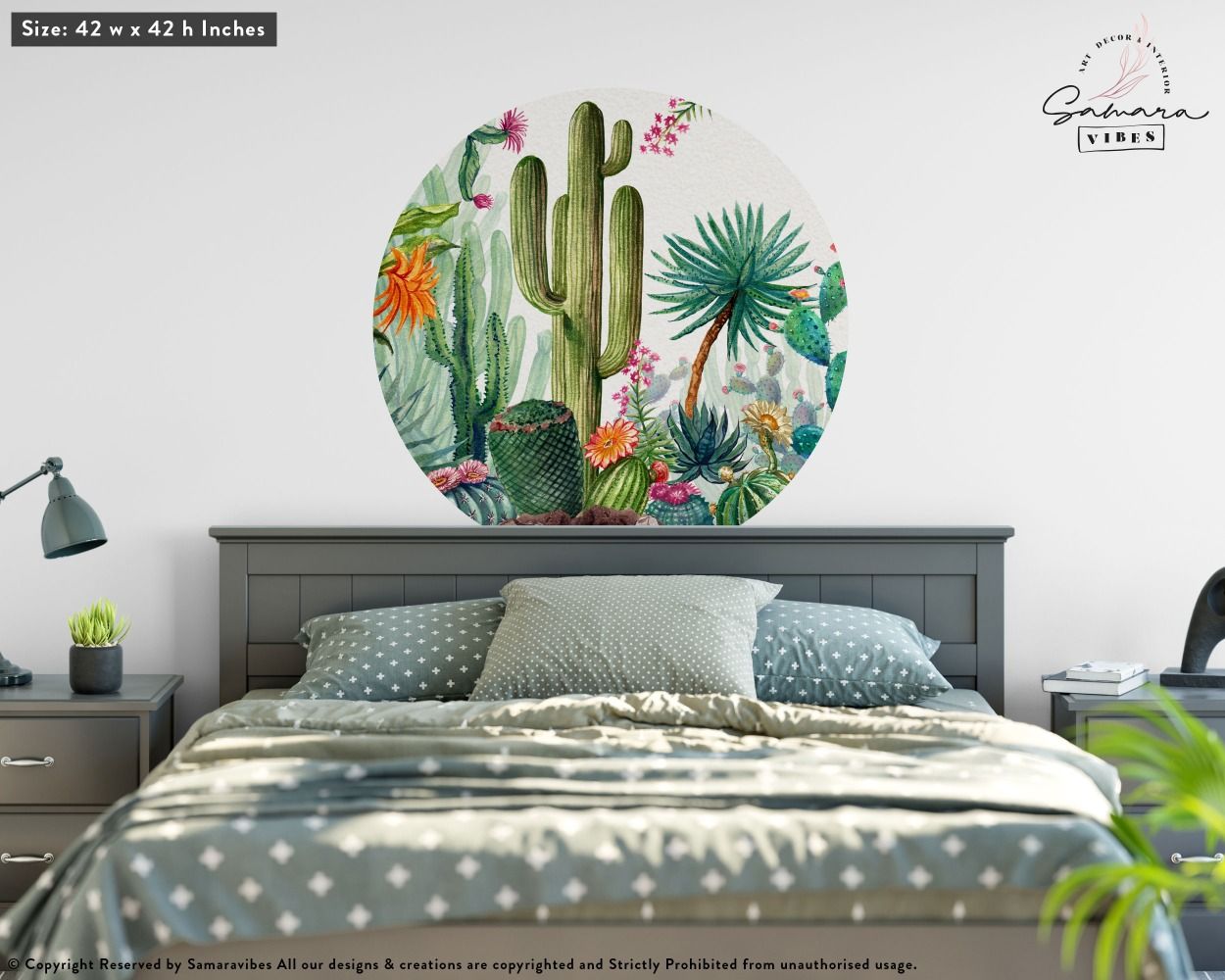 Best beautiful aCactus & Succulents Wall Decals for Bedroom Wall Decor