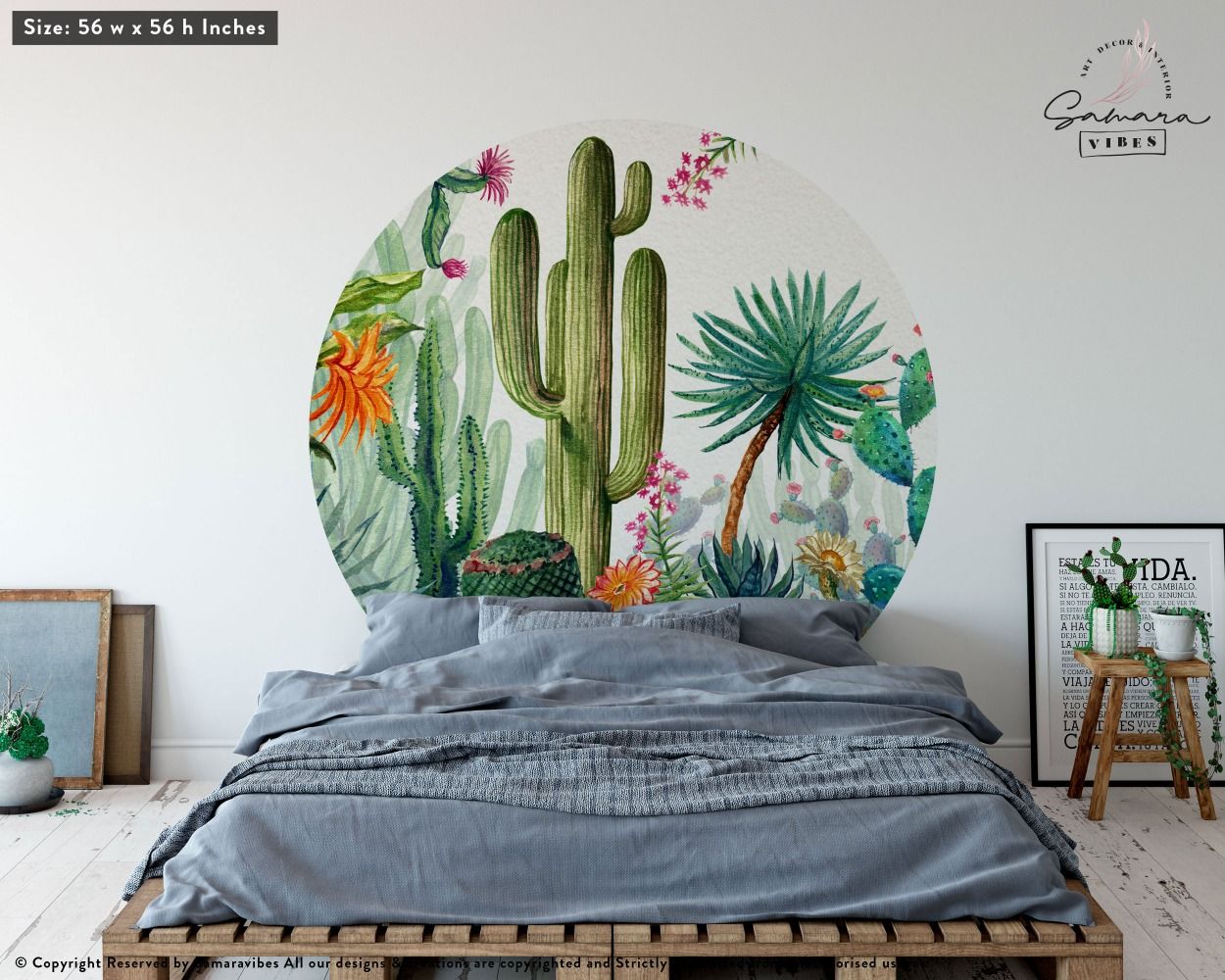 Cactus & Succulents Wall Stickers for Bedroom Wall Decor
