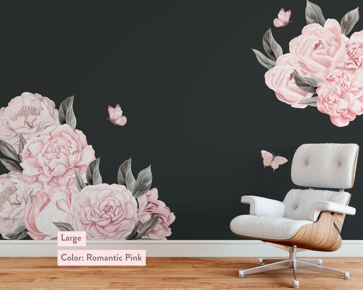 Best Beautiful Peony Flowers Floral Headboard Wall Decals