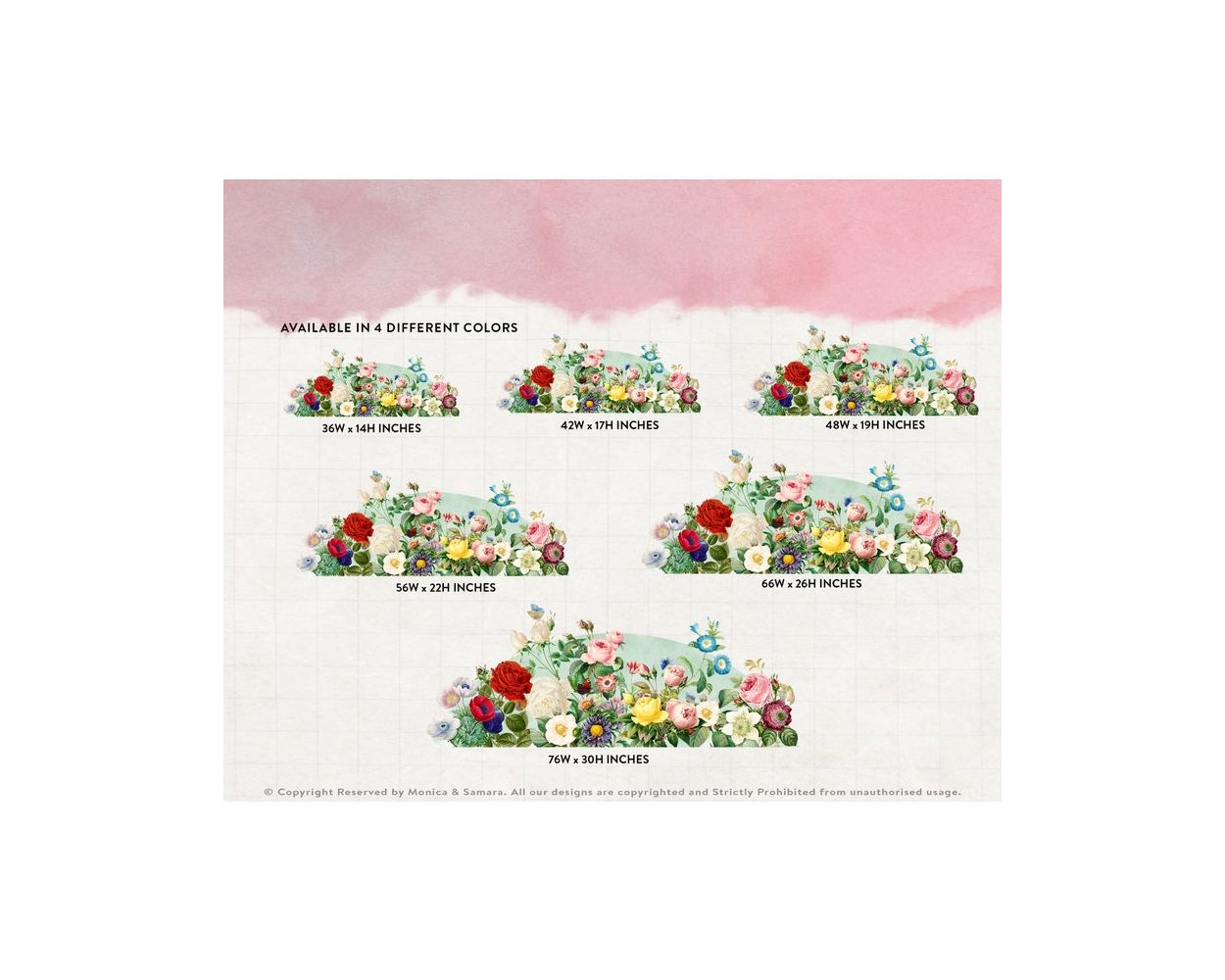 Best beautiful stylish Peony Flowers Headboard vinyl Wall Stickers