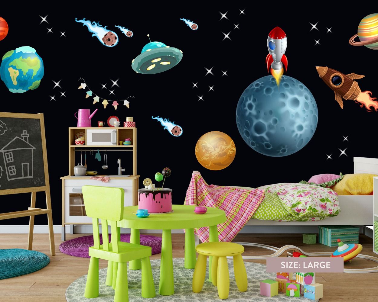 Best Beautiful Solar System Astronaut Vinyl Wall Stickers for Room Wall Decor