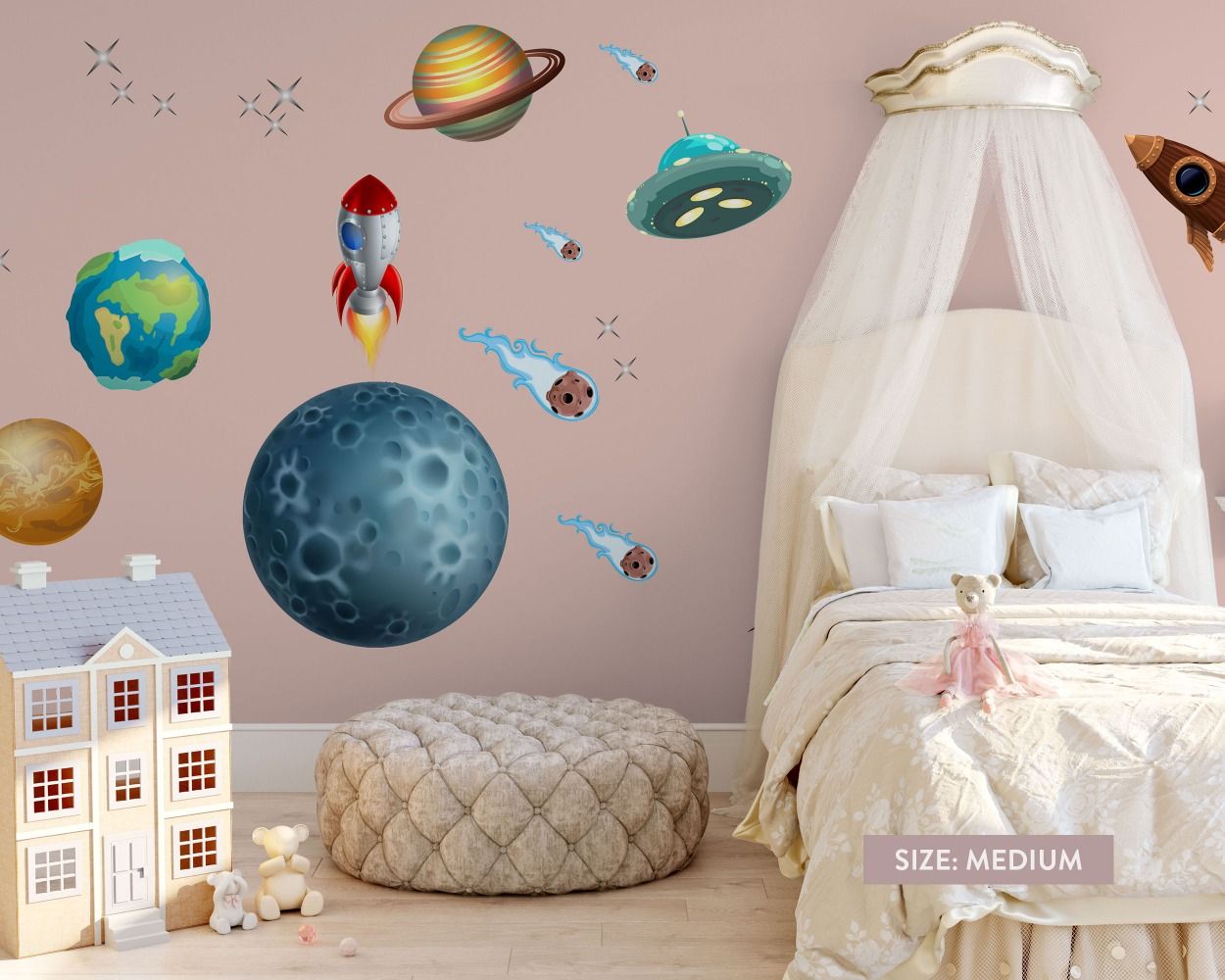 Best Beautiful Solar System Astronaut Vinyl Wall Stickers for Nursery Wall Decor
