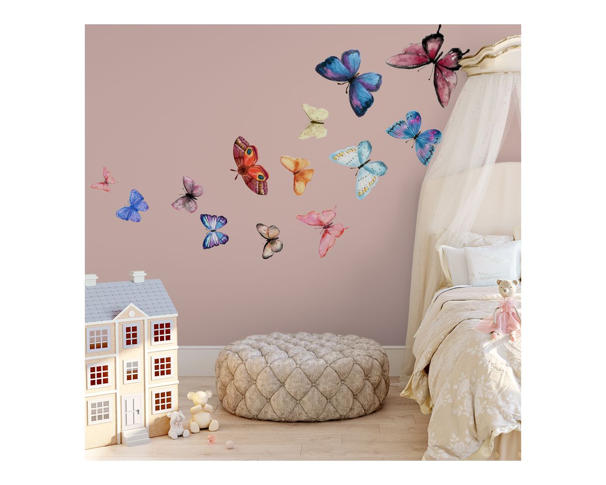 Best Beautiful Colourful Butterflies Vinyl Wall Stickers for Girls Bedroom Wall Decor