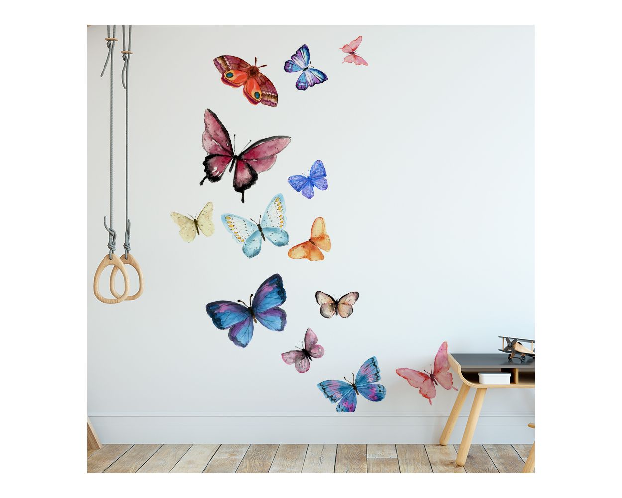 Best Beautiful Colourful Butterflies Vinyl Wall Decals for Girls Bedroom Wall Decor