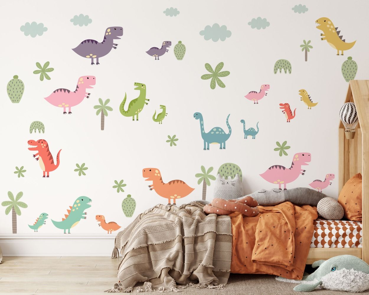 Dinosaurs, Jurassic park Theme Watercolor Wall Stickers for Nursery Wall Decor