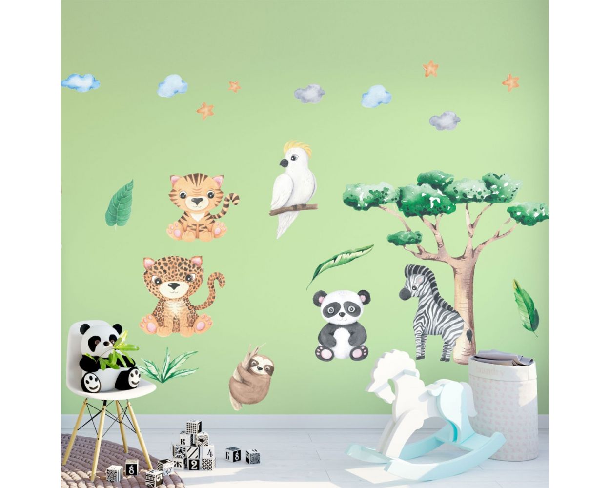 Best & Beautiful Jungle Safari Animal Vinyl Wall Decals for Nursery Wall Decor