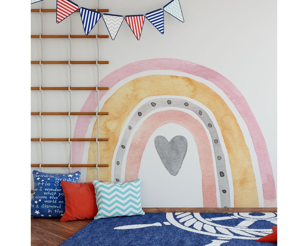 Best Rainbow Vinyl Wall Decals for Kids Bedroom Wall Decor