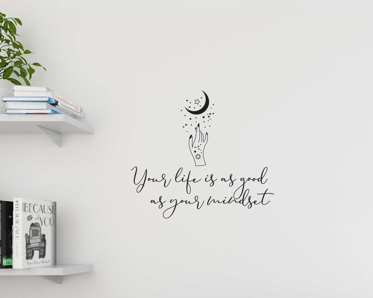Your Life Is as Good as Your Mindset Quote Wall Decals Huetion