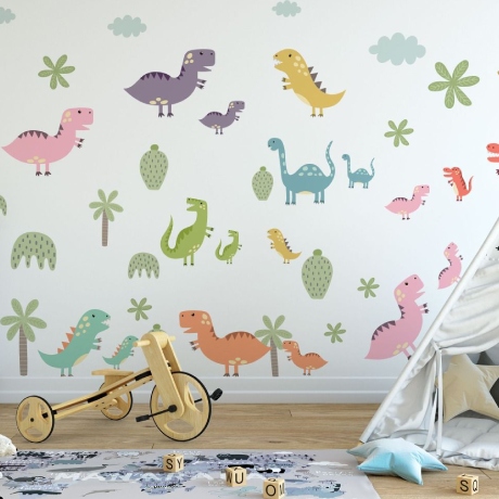 Cute cool dino wall decals for nursery room online