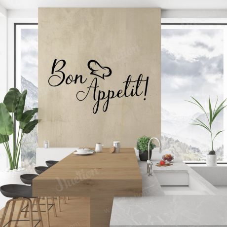 Bon Appetit Kitchen Wall Sticker for Kitchen Quote Wall Decal