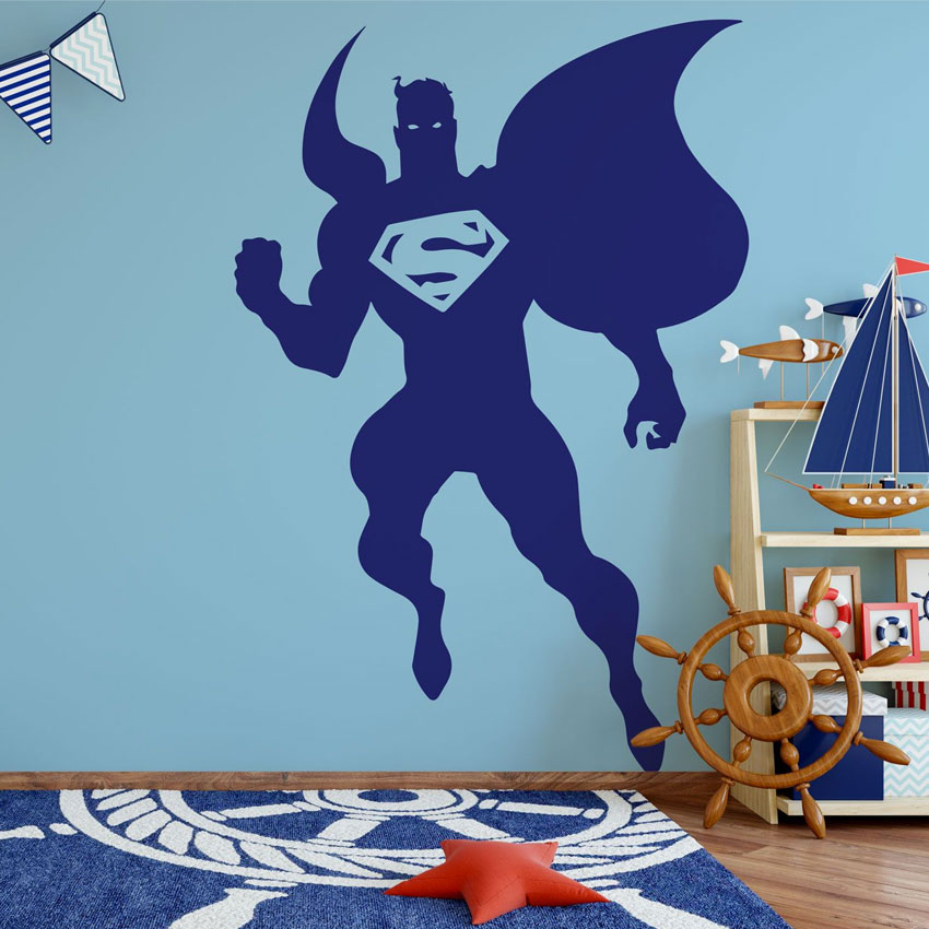 Superman silhouette wall decal